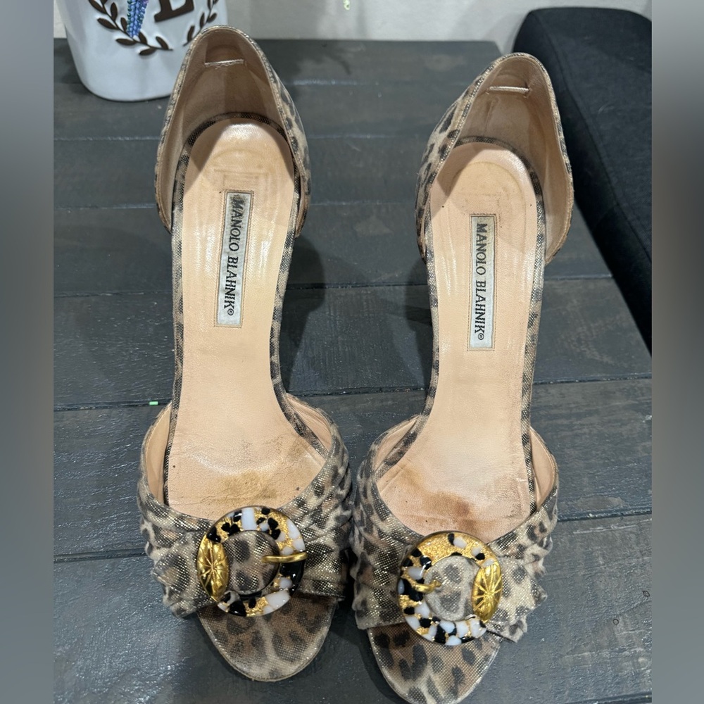 Vintage Manolo Blahnik Leopard Sedarby D’Orsay pump